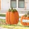 Glitzhome® 2ft. Fall Metal Embossed Glitter Pumpkin Yard Stake, 2ct.